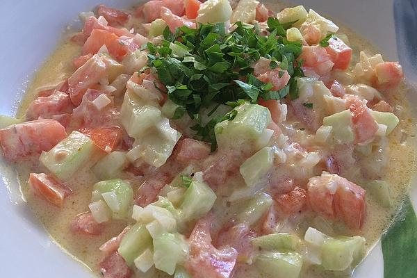 Tomato – Cucumber – Salad with Yogurt, Indian