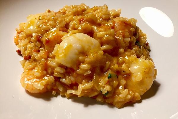 Tomato Risotto with Shrimp