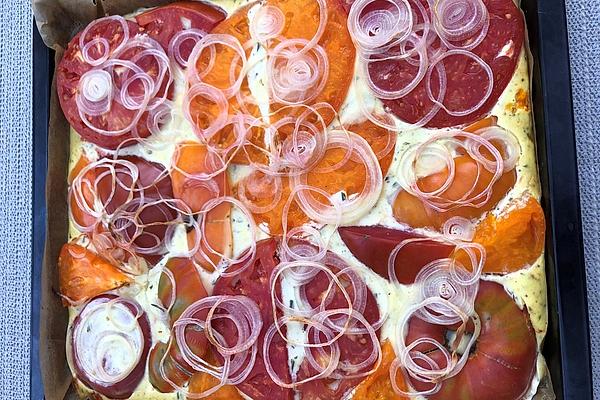 Tomato Tart with Goat Cream Cheese