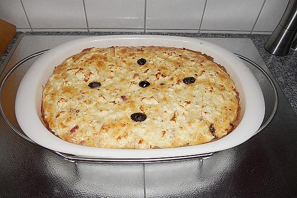 Tomato Tart with Olives and Basil