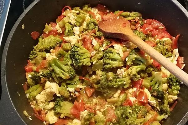 Tomato with Egg and Broccoli À La Chang