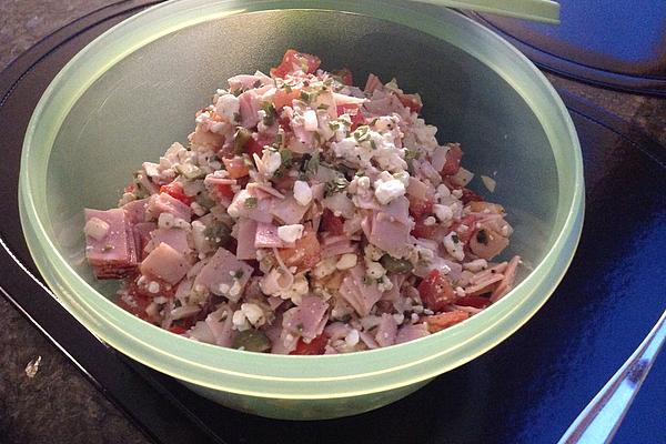 Turkey Sausage Salad with Cottage Cheese