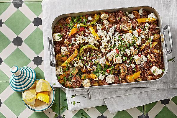 Turkish Minced Meat Casserole with Sheep Cheese