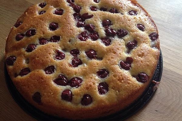 Turkish Semolina Cake with Sour Cherries