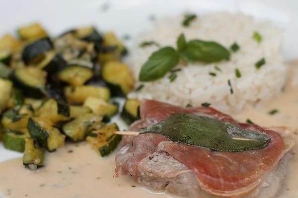 Veal Schnitzel with Ham and Sage