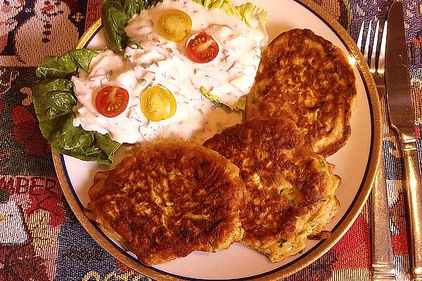 Vegetable Pancakes with Dip