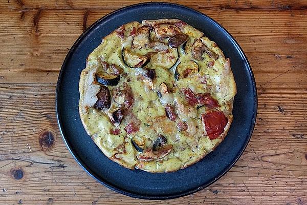 Vegetable Quiche with Herb Dip