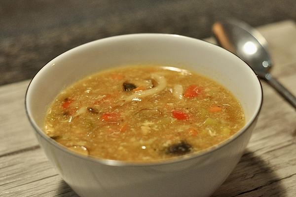 Vegetarian Chinese Sweet and Sour Spicy Soup