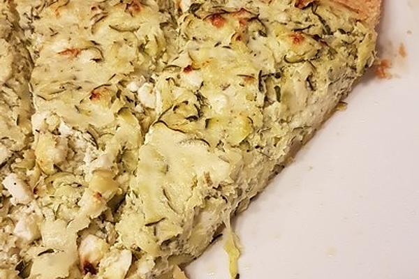 Vegetarian Zucchini Sheep Cheese Quiche
