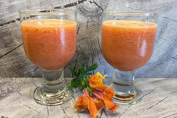 Watermelon, Banana and Peach Smoothie