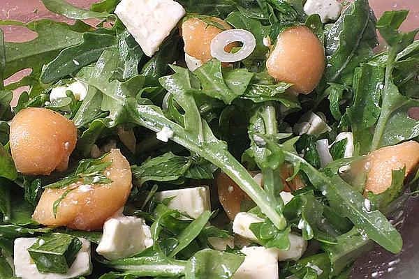 Watermelon Salad with Feta and Rocket