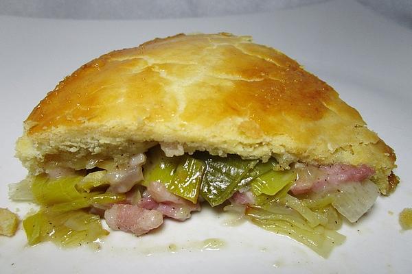 Welsh Leek Pie with Bacon