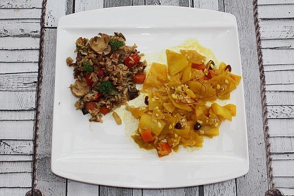 White Cabbage Curry with Almonds