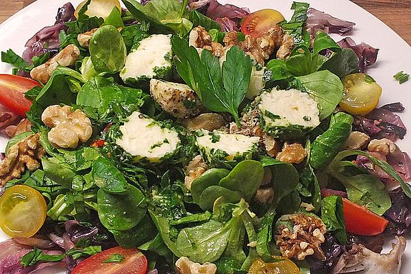 Winter Salad with Cream Cheese Balls