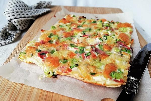 `Wrong` Tarte Flambée with Yufka Batter