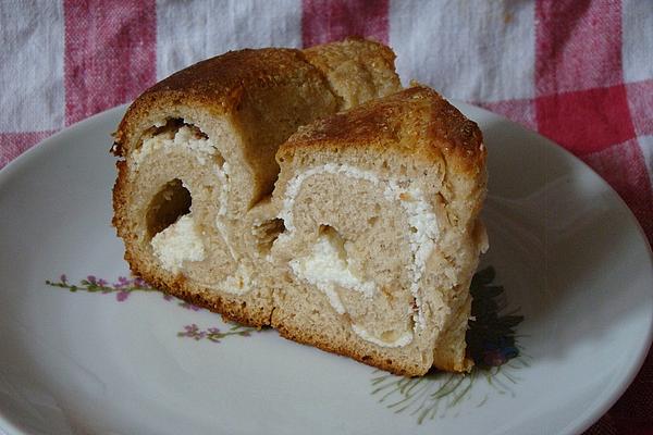 Yeast Dough Curd Cheese Strudel