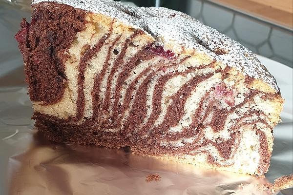 Zebra Cake with Cherries – Lactose-free