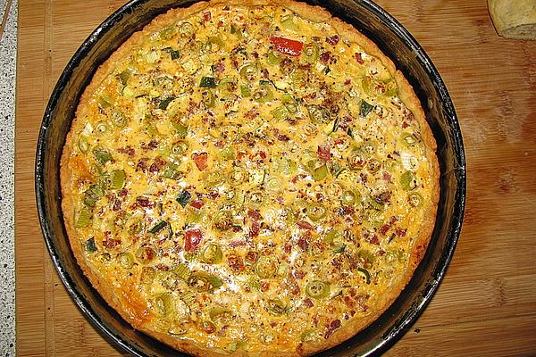 Zucchini and Tomato Quiche