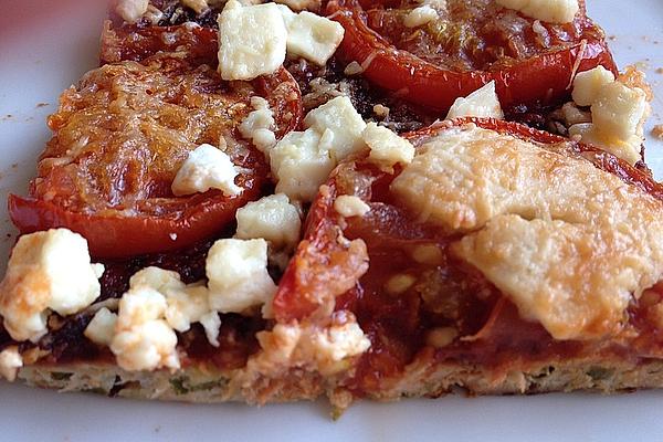 Zucchini and Tuna Pizza Without Flour