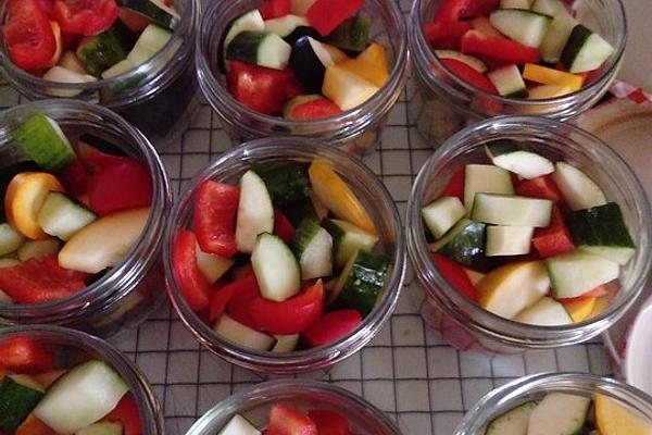 Zucchini – Cucumber – Paprika, Sweet – Sour Canned