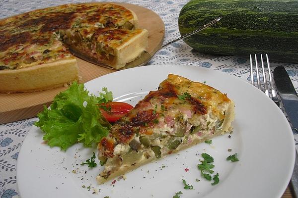 Zucchini Quiche with Ham