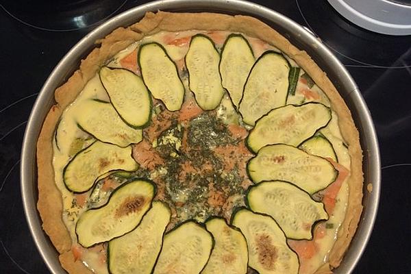 Zucchini Quiche with Smoked Salmon