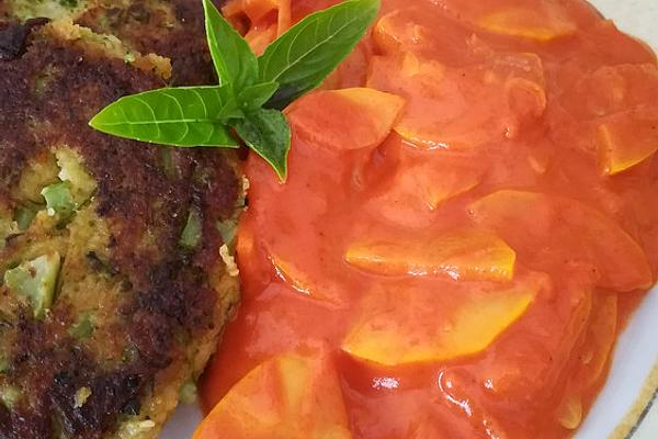 Zucchini Vegetables with Tomato Paste and Garlic