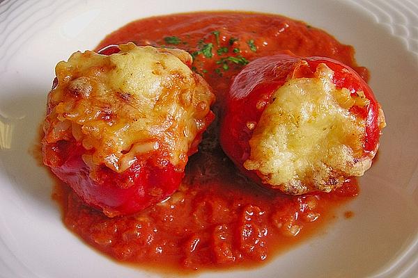 1Filled Peppers with Tomato Cream Sauce