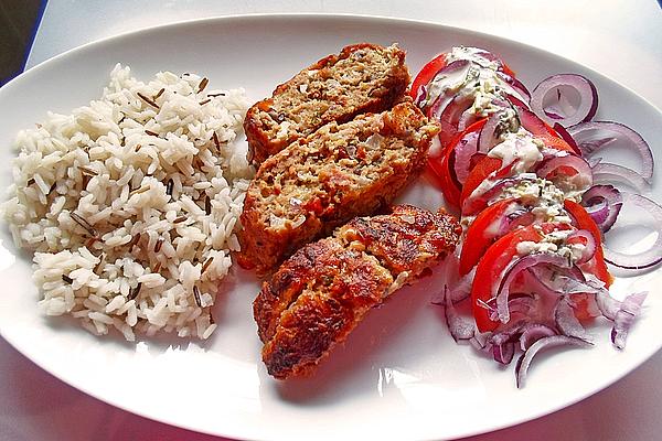2 Mini Meatloaf with Tomato and Mozzarella Filling