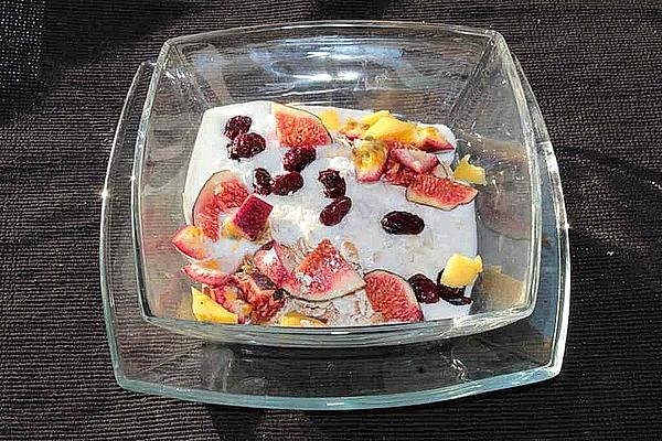 5 Grain Muesli with Fig, Passion Fruit and Mango