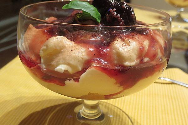 Amaretto Cream with Amarena Cherries