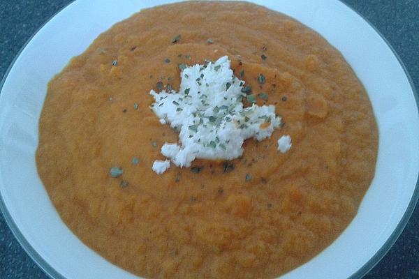 American Creamy Carrot and Sweet Potato Soup