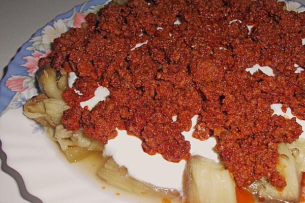Anatolian Eggplant Mince Dish `Ali Nazik`