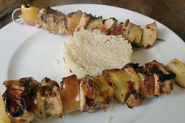 Apple – Banana – Chicken Skewer