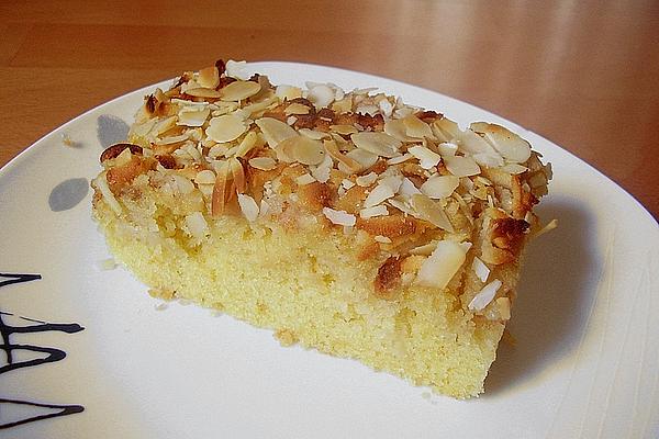 Apple Pie with Marzipan and Flaked Almonds