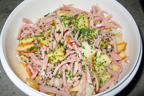 Apple Sausage Salad with Calvados