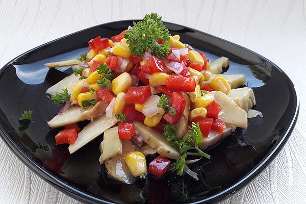 Artichoke Salad with Corn, Bell Pepper and Coriander