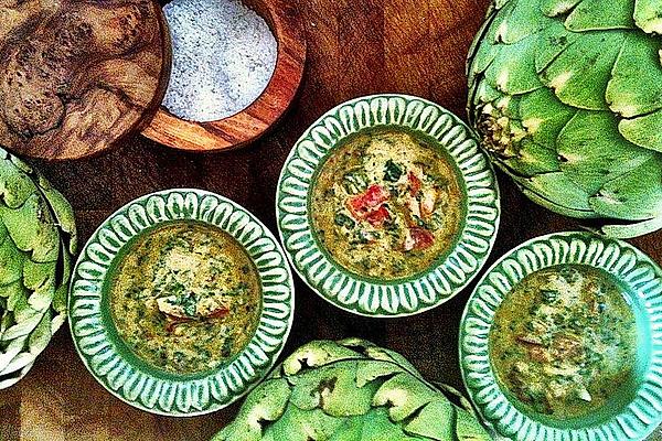 Artichokes with Dijon Mustard and Tomato Vinaigrette