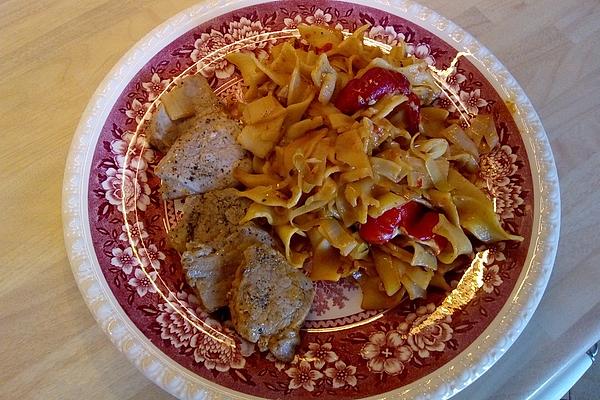 Asian Fried Noodles with Pork Tenderloin