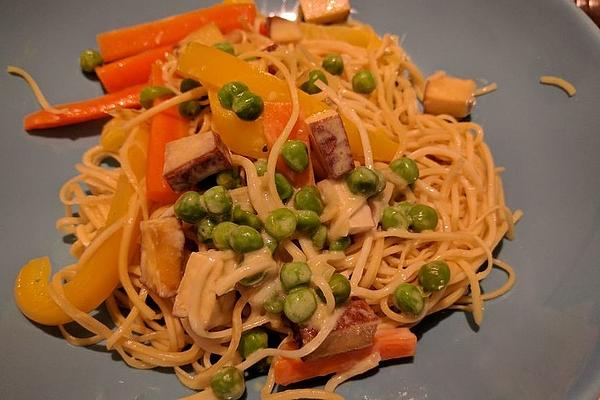Asian Pan with Coconut Milk, Tofu and Noodles