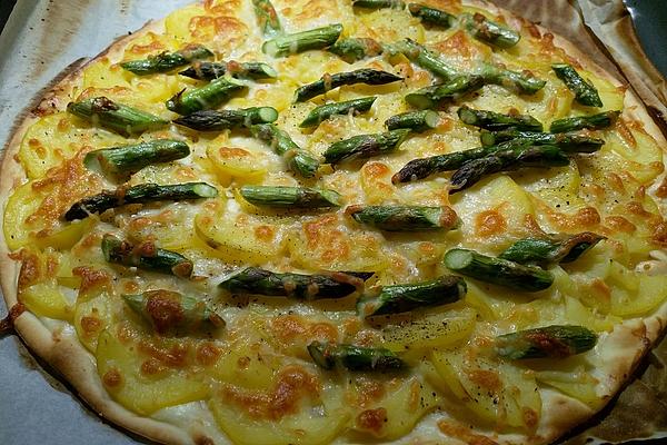 Asparagus and Potato Tarte Flambée