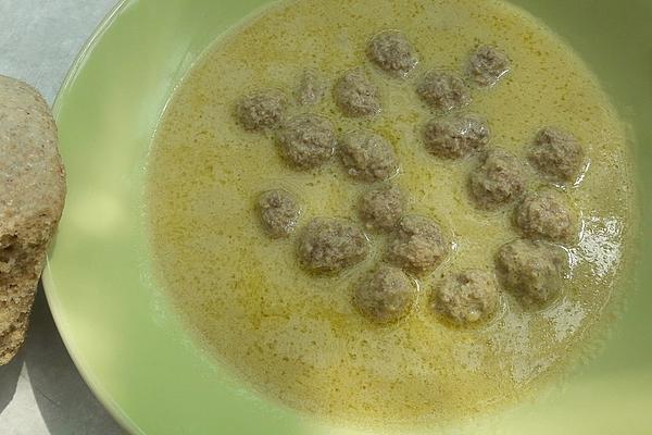 Asparagus Soup with Homemade Meatballs