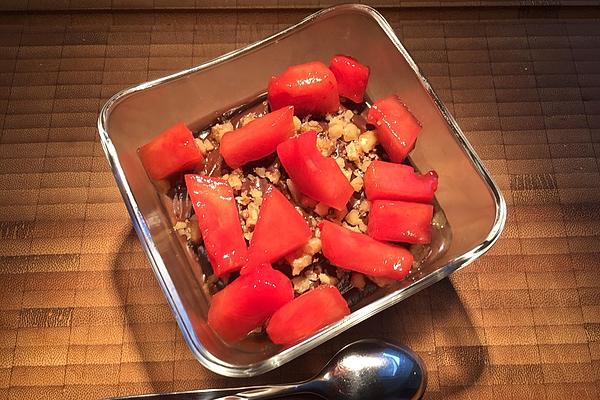 Avocado Banana Chocolate Mousse with Marinated Fruit