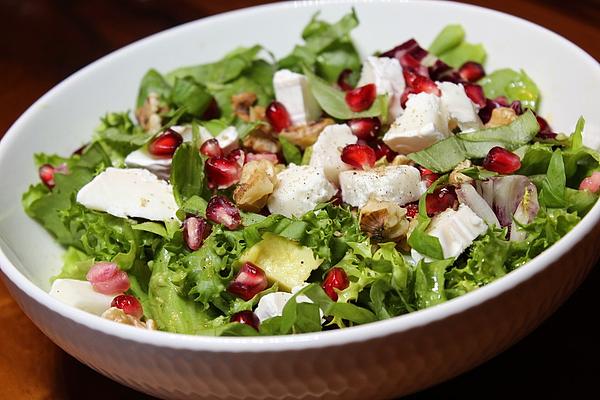 Avocado Goat Cheese Pomegranate Salad