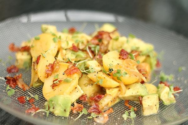 Avocado Potato Salad with Crispy Bacon