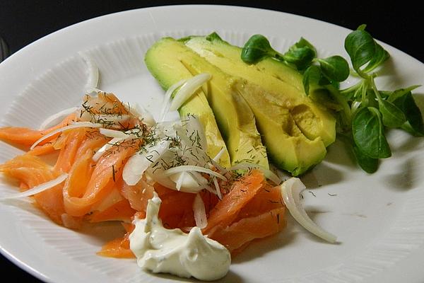 Avocado with Smoked Salmon