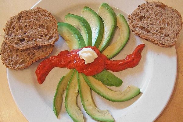Avocado with Tomato Cream