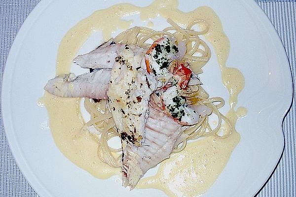Baby Turbot with Prosecco Foam