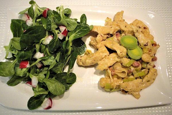 Bacon and Leek Spaetzle