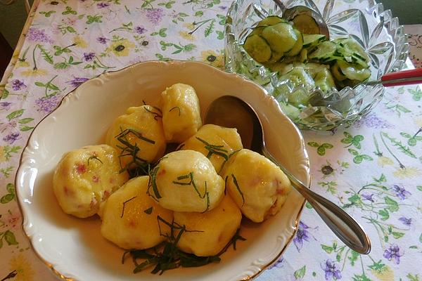 Bacon Dumplings with Sage Butter